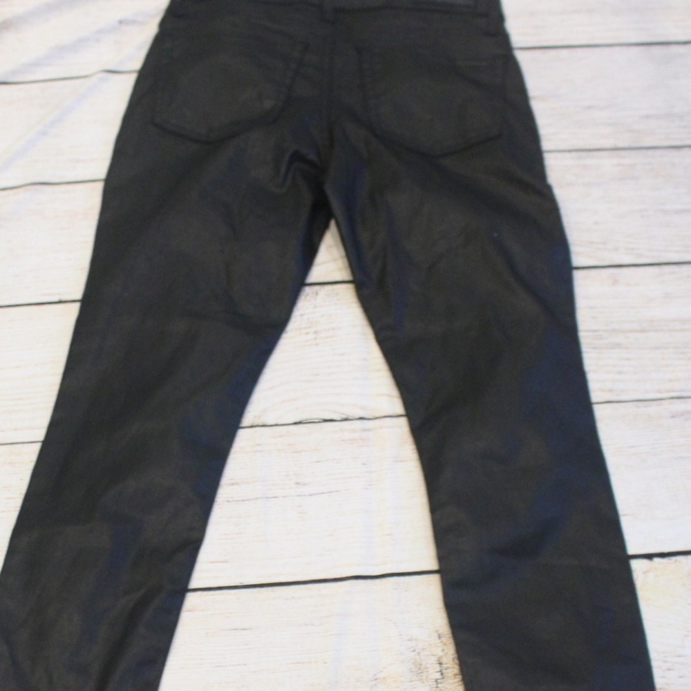 Rock & Republic Black Coated Jeans 12M NWOT